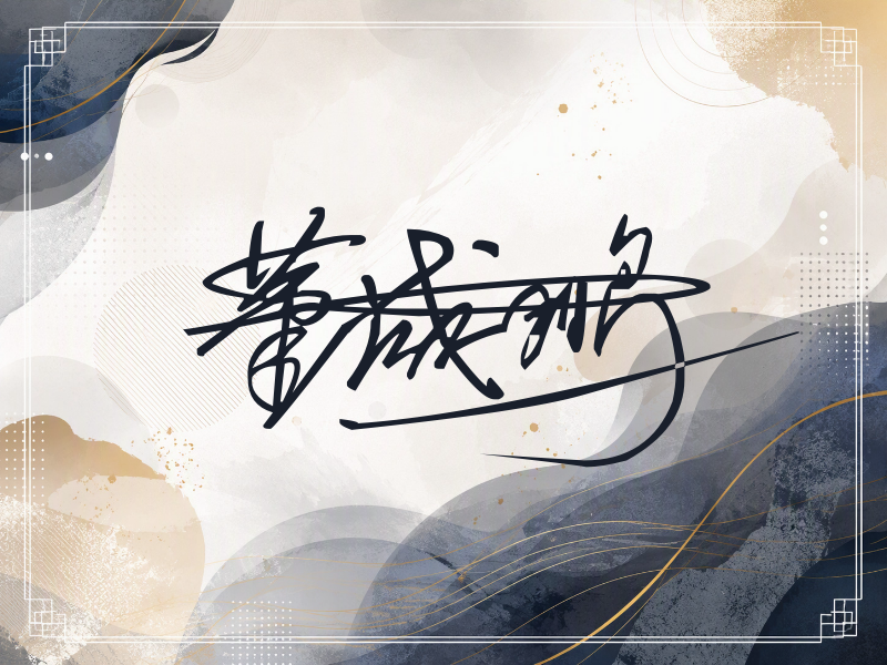 董成鹏签名（连笔签）