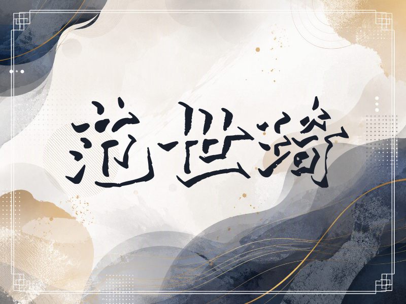 范世琦签名（立体签名）