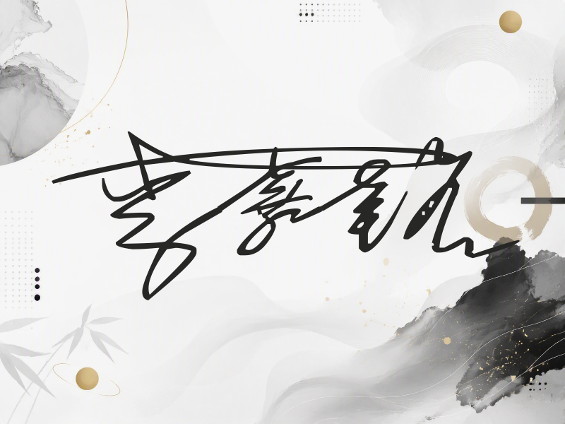 李嘉铭签名（连笔签）