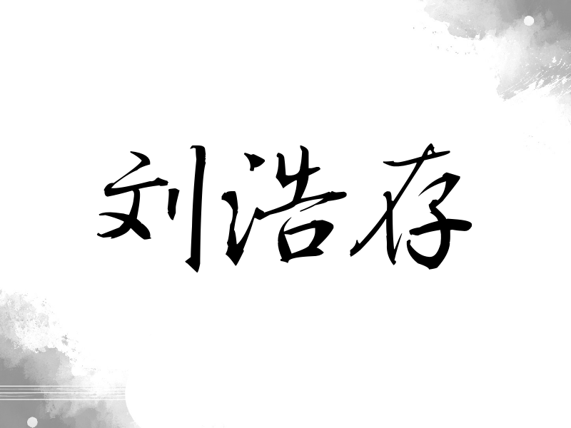 刘浩存签名（公务签）