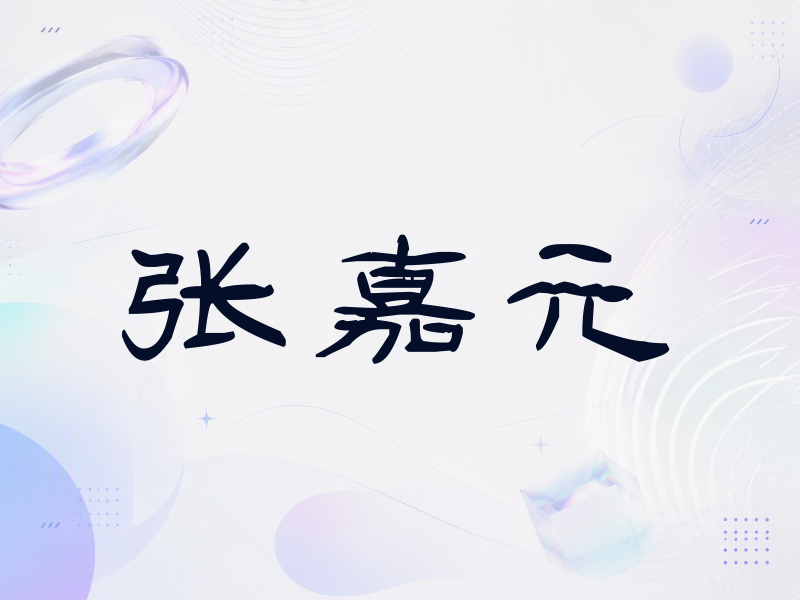 张嘉元签名（签名体）