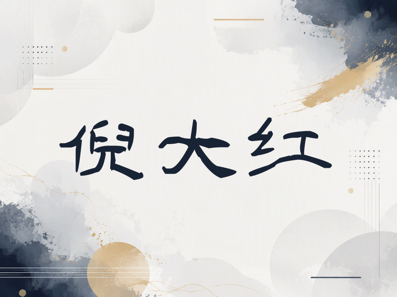 倪大红签名（签名体）