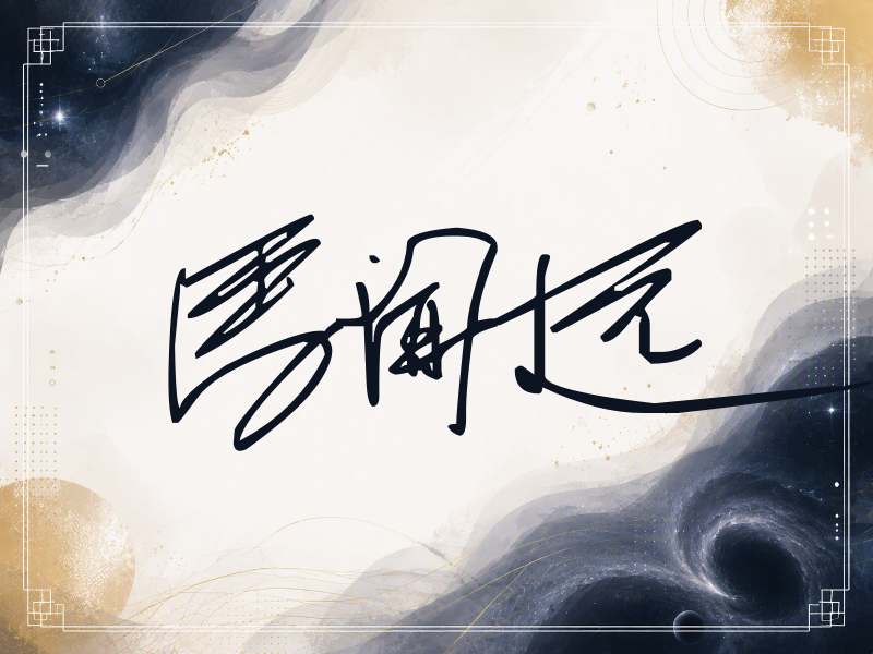 马闻远签名（公务连笔）