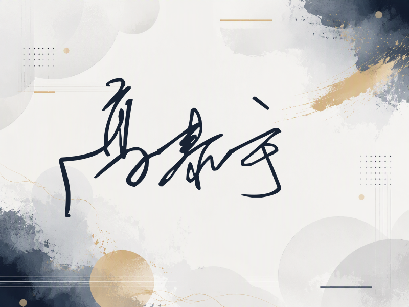 高泰宇签名（公务连笔）