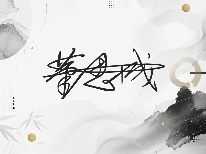 董思成签名图片