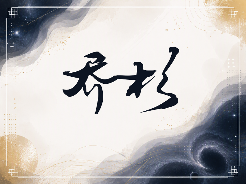 乔杉签名（连笔书法）