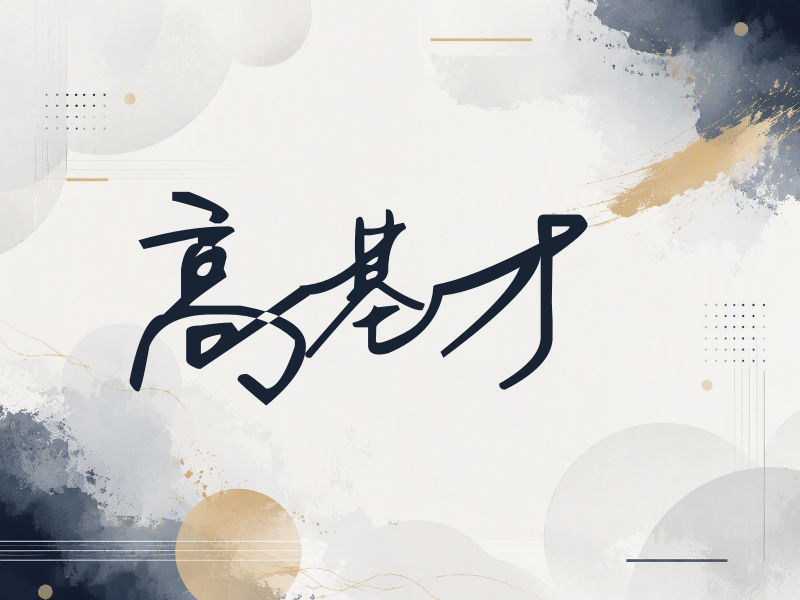 高基才签名（行草签）
