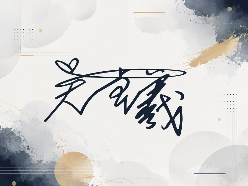 吴卓羲签名（连笔签）