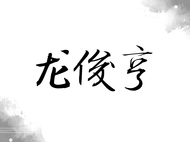 龙俊亨签名（公务签）