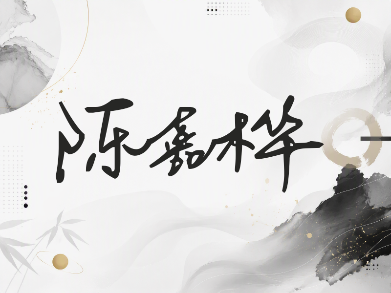 陈嘉桦签名（行草签）