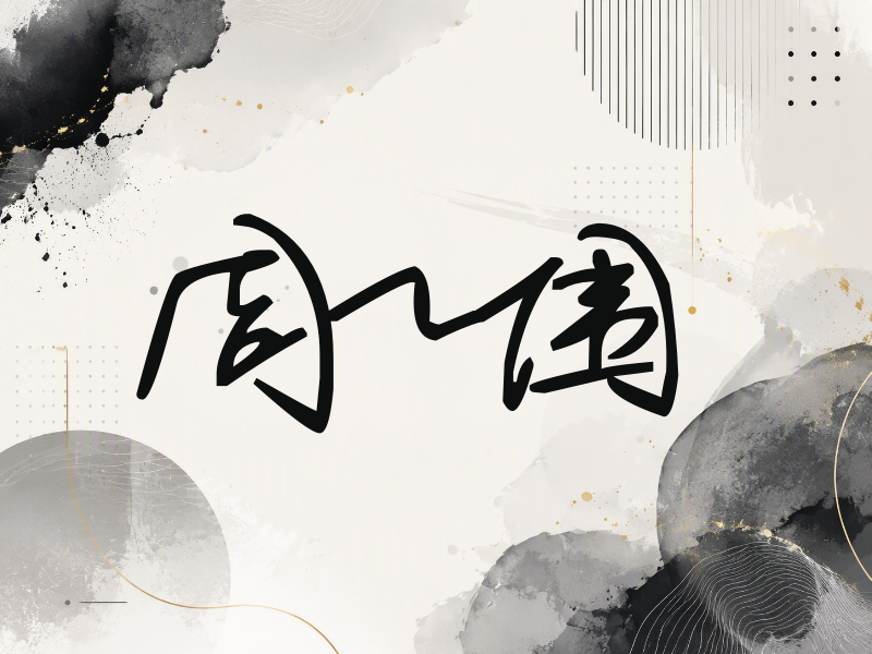 周一围签名（行草签）