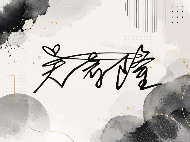 吴奇隆签名图片
