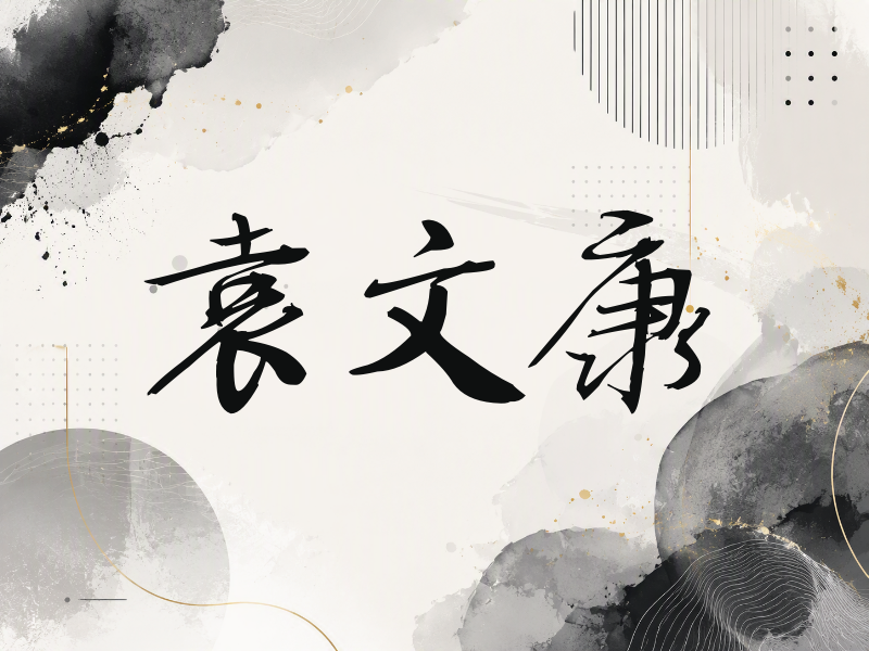 袁文康签名（公务签）
