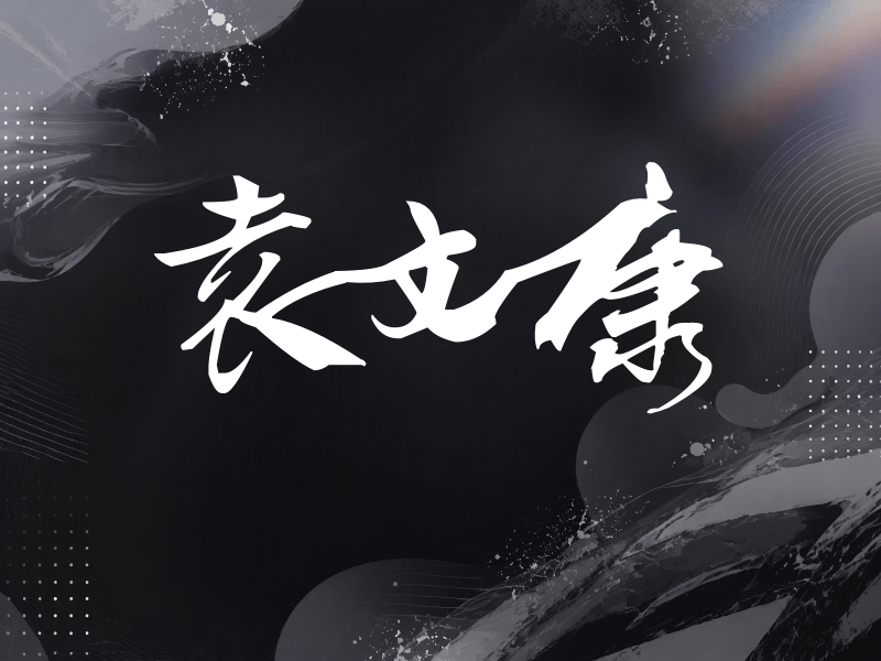 袁文康签名（连笔书法）
