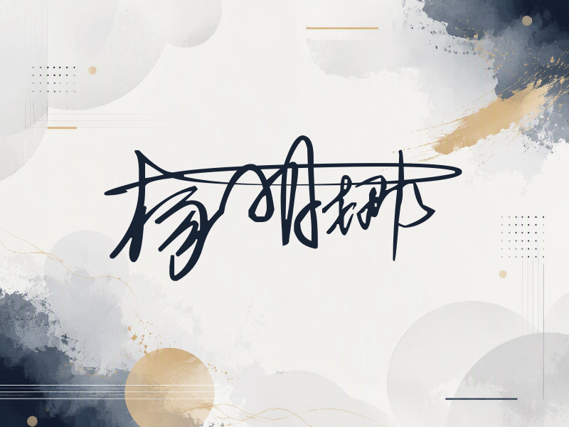 杨明娜签名图片