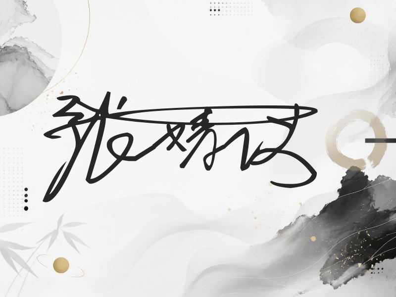 张婧仪签名图片