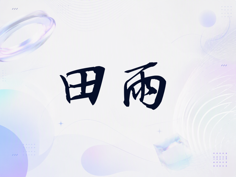 田雨签名（公务签）