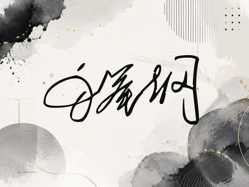 白举纲签名（公务连笔）