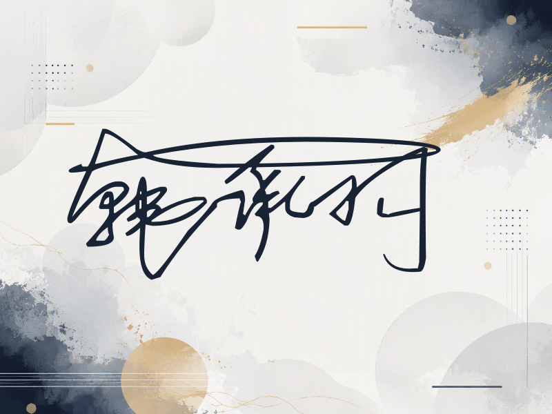 韩承羽签名（连笔签）