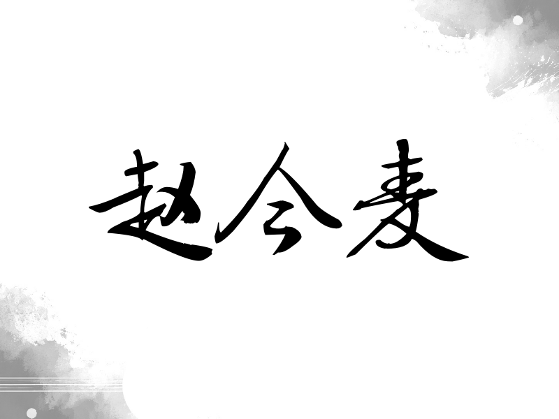 赵今麦签名（公务签）