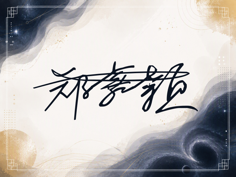 郑嘉颖签名图片