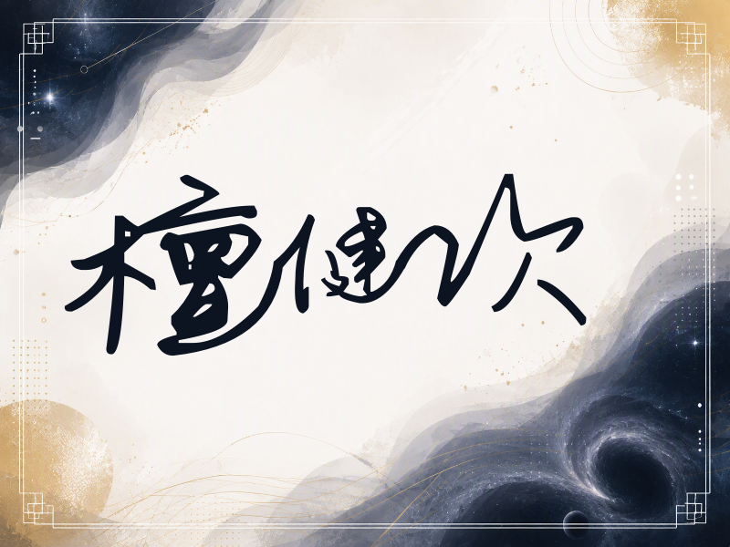 檀健次签名（行草签）
