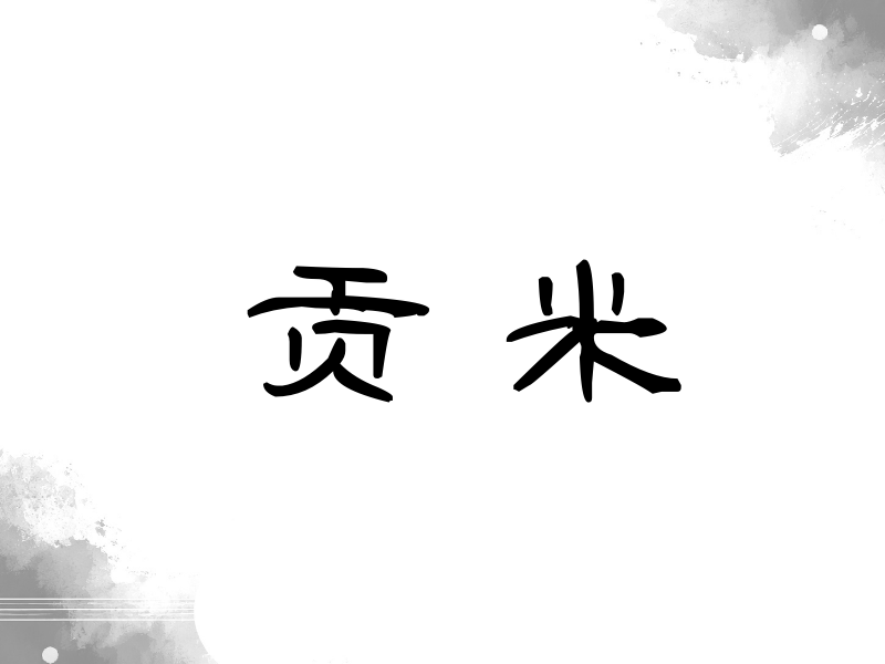 贡米签名（签名体）