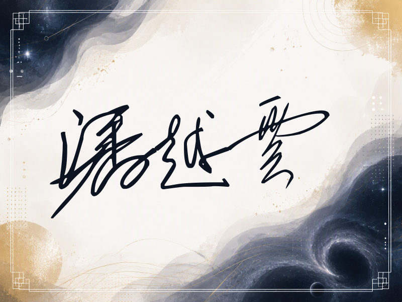 潘越云签名（公务连笔）