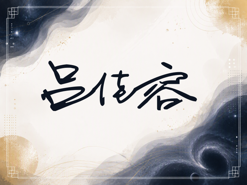 吕佳容签名（行草签）