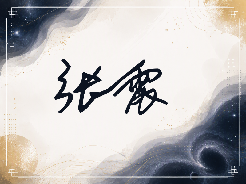 张震签名（行草签）