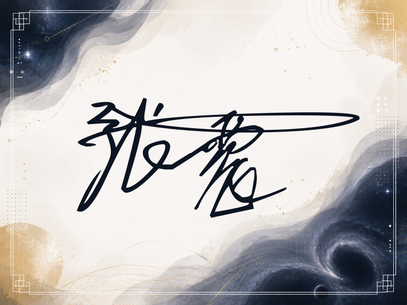 张震签名图片