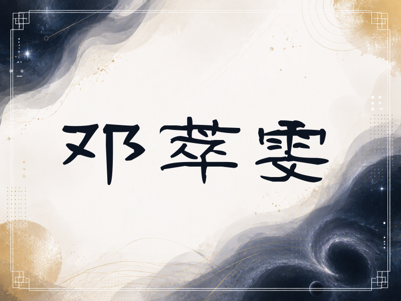 邓萃雯签名（签名体）