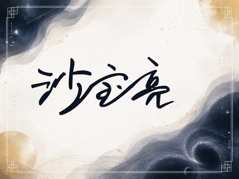 沙宝亮签名（行草签）