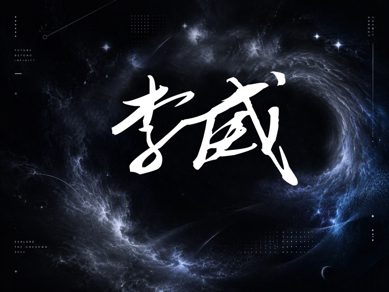 李威签名（连笔书法）