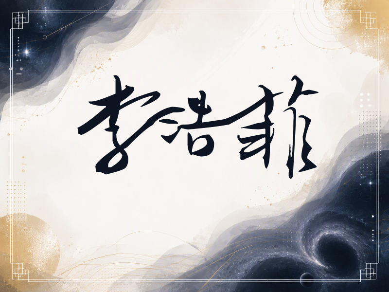 李浩菲签名（连笔书法）