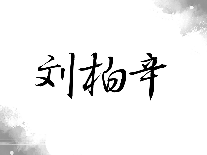 刘柏辛签名（公务签）