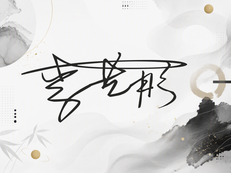 李艺彤签名图片