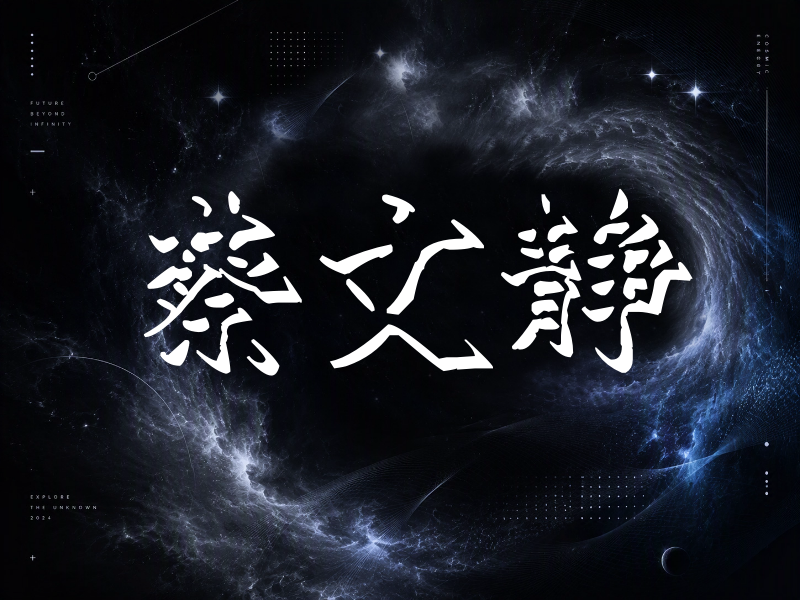 蔡文静签名（立体签名）