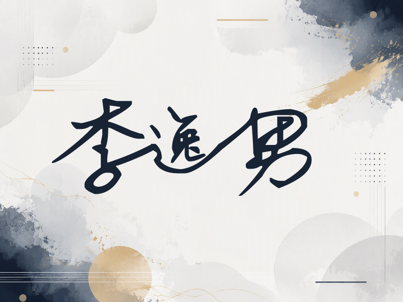 李逸男签名（行草签）