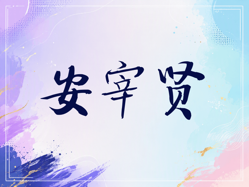 安宰贤签名（公务签）
