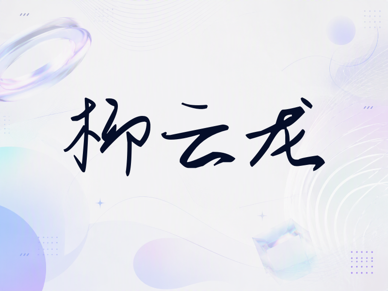 柳云龙签名（时尚签）