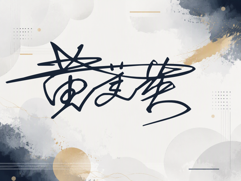 黄美英签名图片