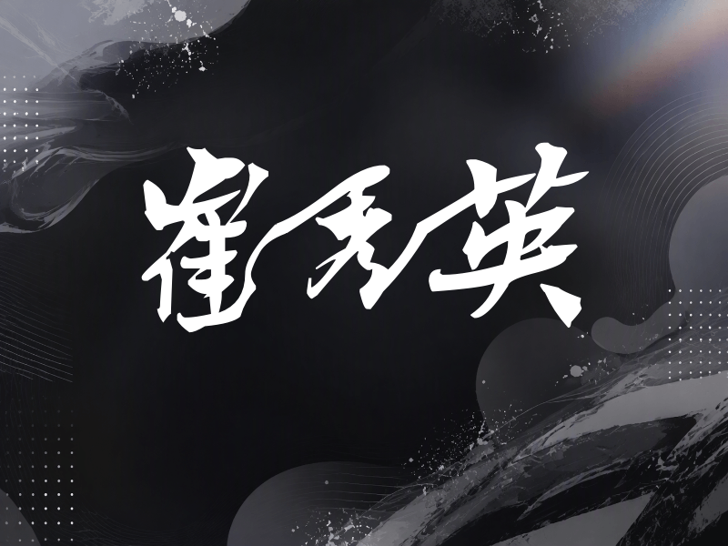崔秀英签名（连笔书法）