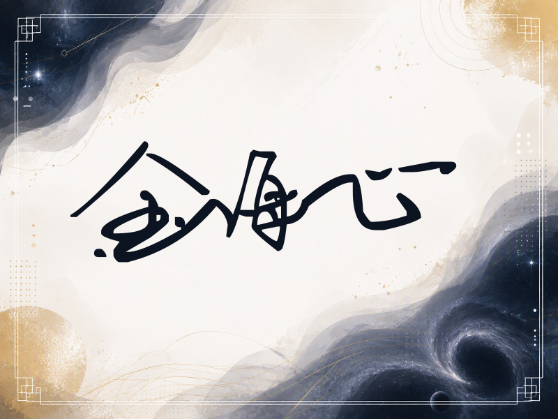 金海心签名（行草签）