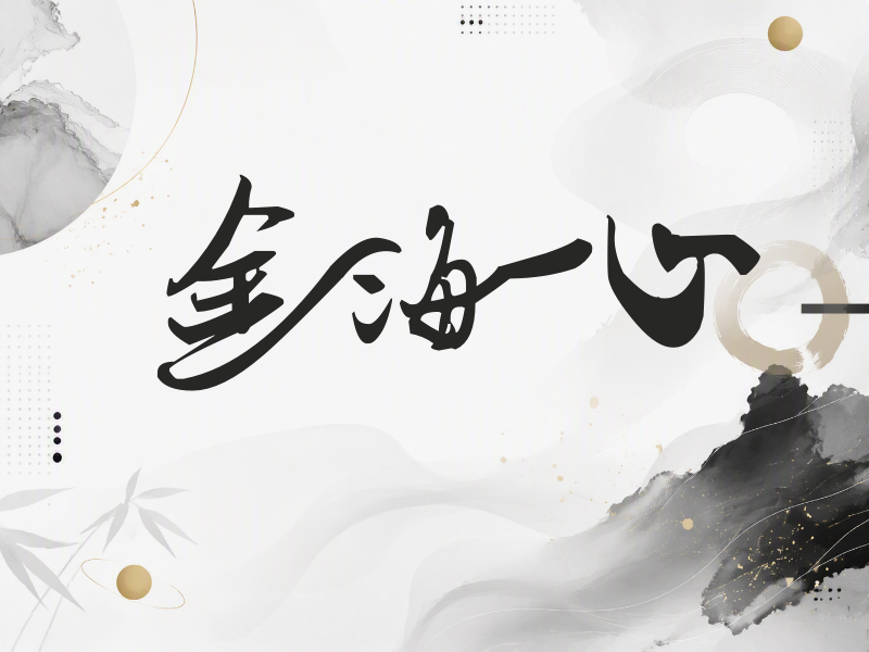 金海心签名（连笔书法）