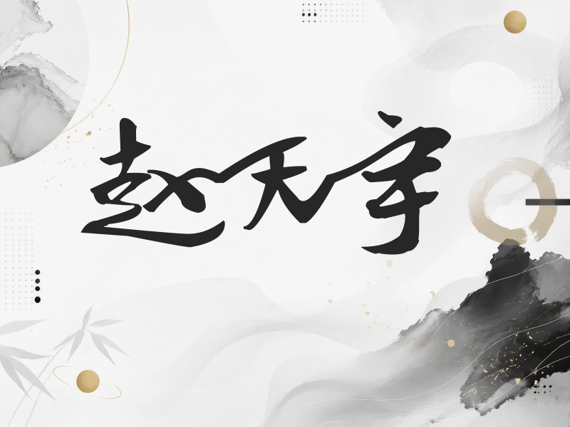 赵天宇签名（连笔书法）