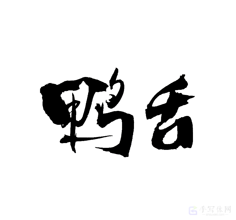 鸭舌原创书法作品