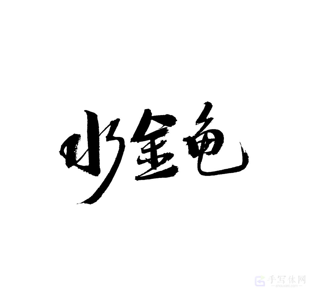 水金龟原创书法作品