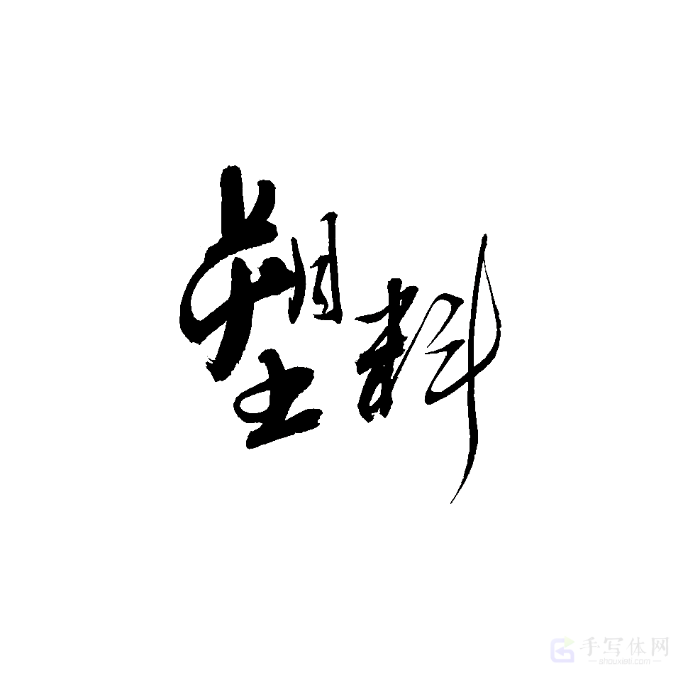 塑料原创书法作品