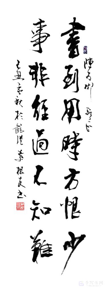 书到用时方恨少，事非经过不知难。正版艺术书法图